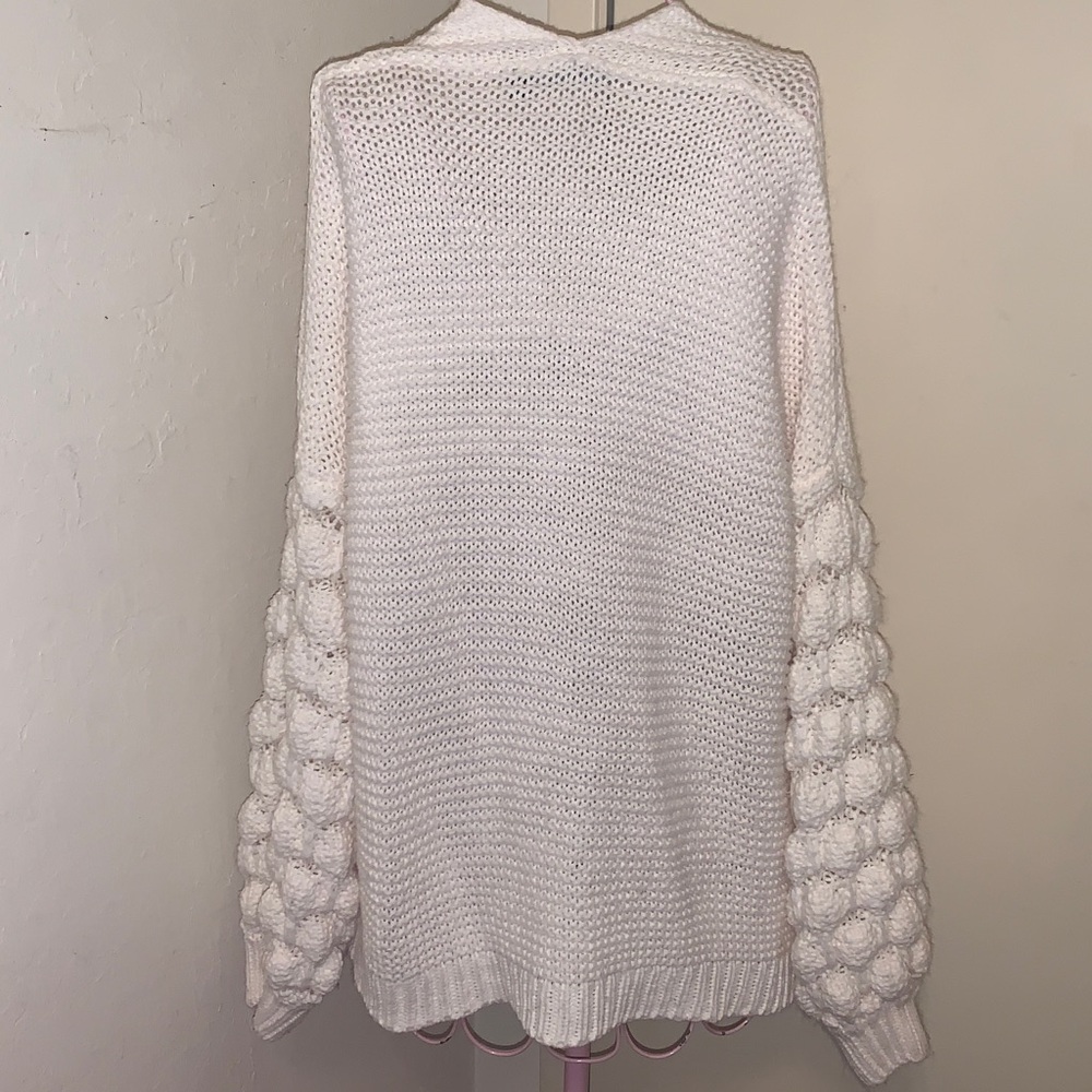 -Femme by Design white/ivory sweater cardigan- Medium - Picture 5 of 8